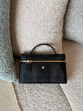 Chanel Lizard-Embossed Calfskin Top Handle Vanity Case with Chain