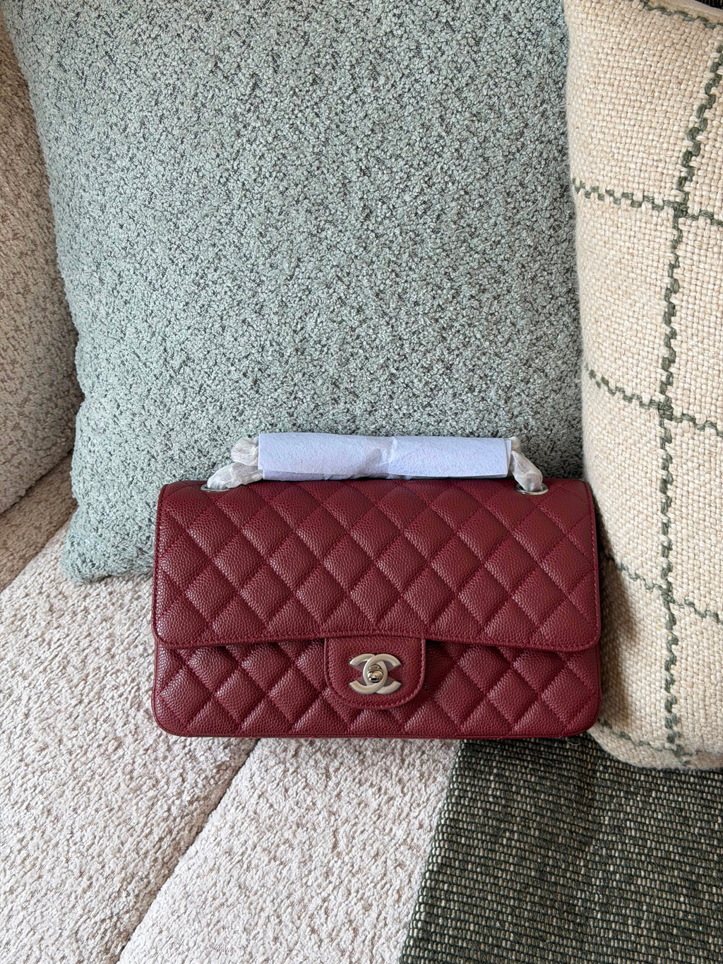 Chanel Medium Classic Double Flap Bag Silver Hardware - 2