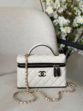Chanel Caviar Quilted Trendy Handle Slim Vanity