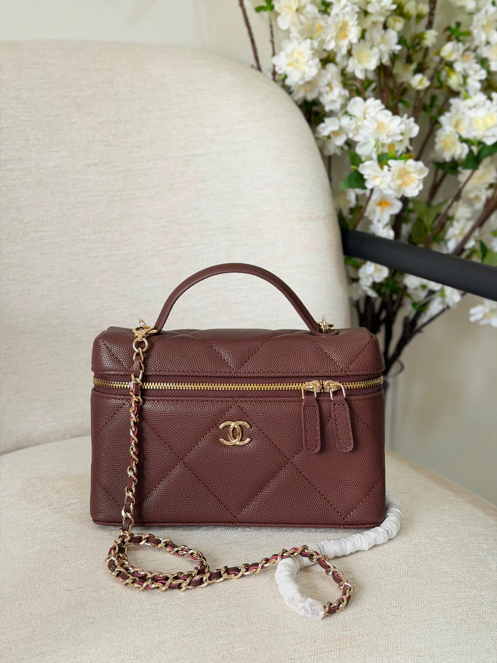 Chanel Caviar Quilted Trendy Handle Slim Vanity - 6