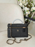 Chanel Caviar Quilted Trendy Handle Slim Vanity
