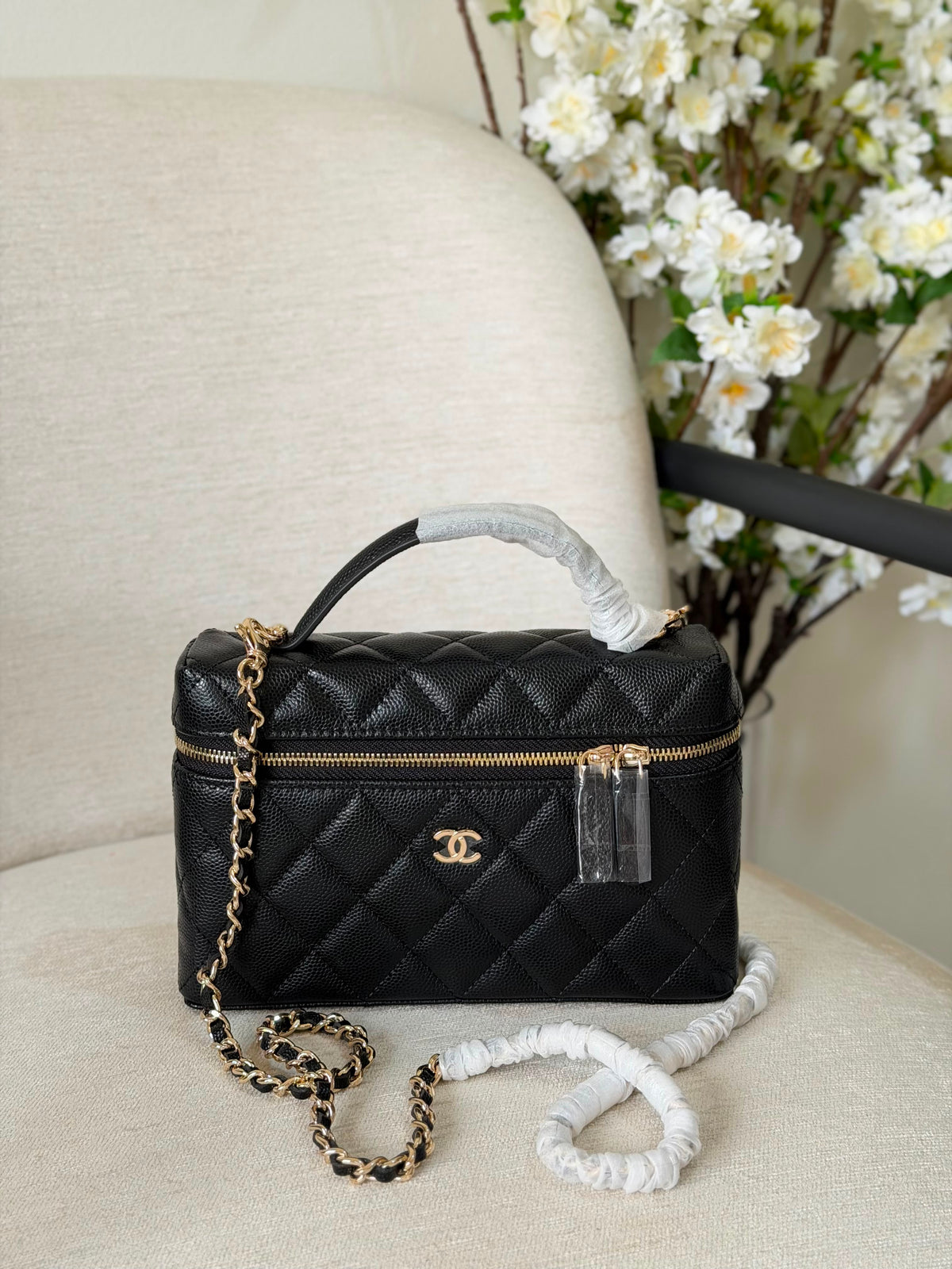 Chanel Caviar Quilted Trendy Handle Slim Vanity - 5