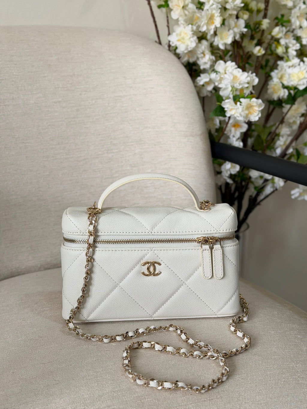 Chanel Caviar Quilted Trendy Handle Slim Vanity - 6