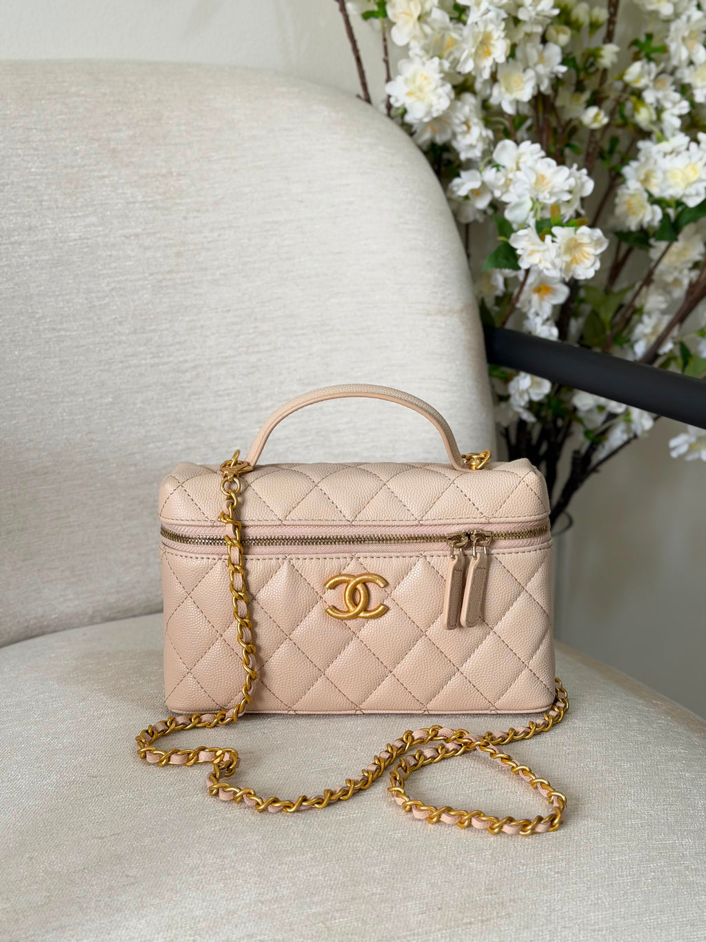 Chanel Caviar Quilted Trendy Handle Slim Vanity - 5