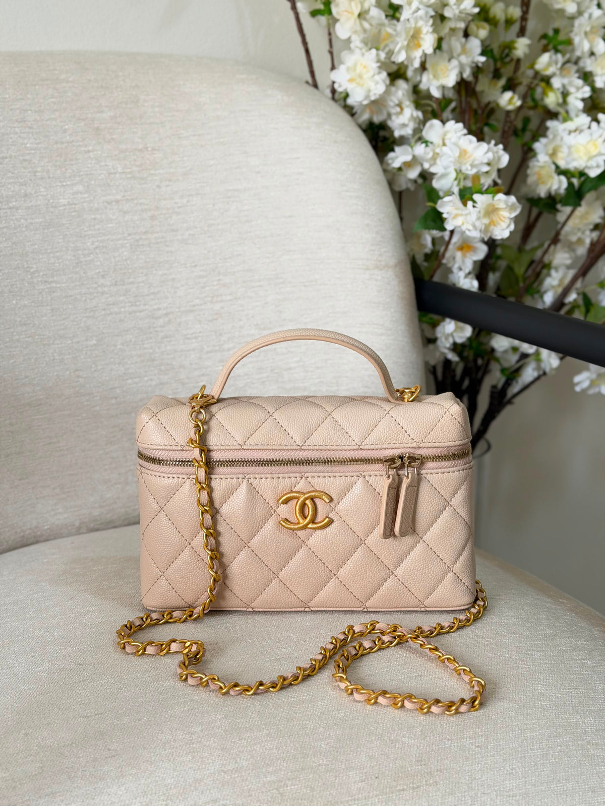 Chanel Caviar Quilted Trendy Handle Slim Vanity - 5