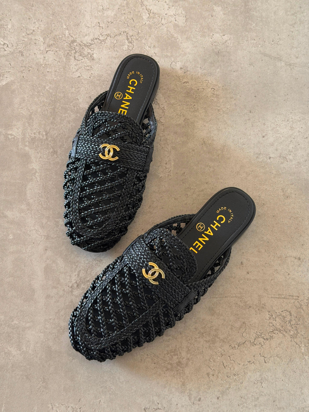 Chanel Braided Lambskin Mules - 2
