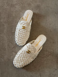 Chanel Braided Lambskin Mules