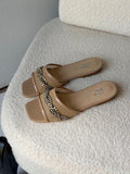 Gina Square-Toe Mesh Flats