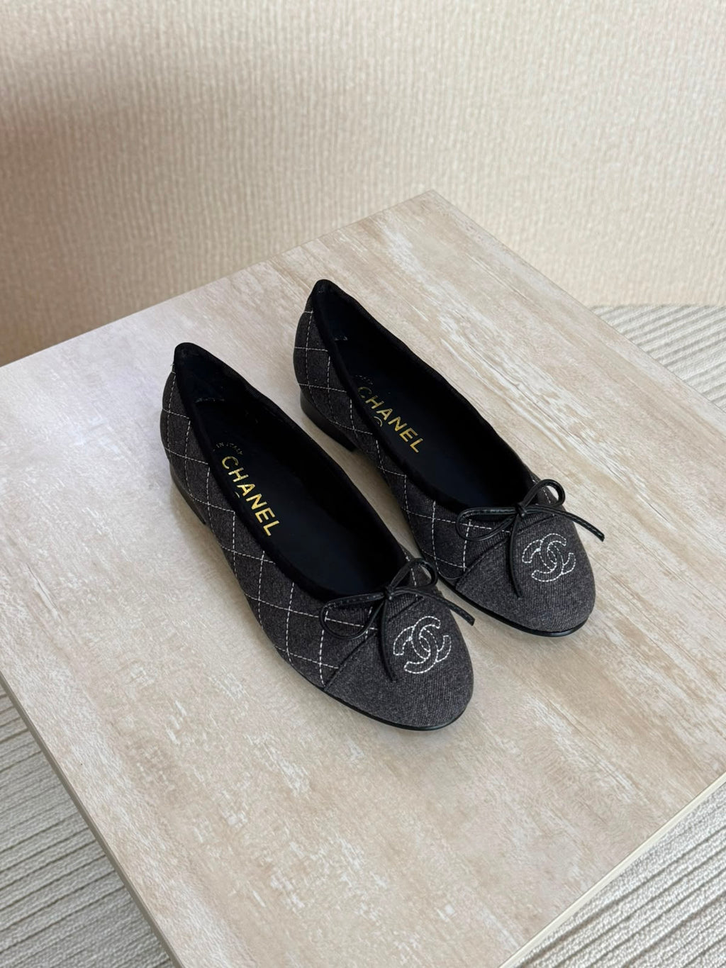 Chanel Washed Out Denim Quilted Ballet - 9