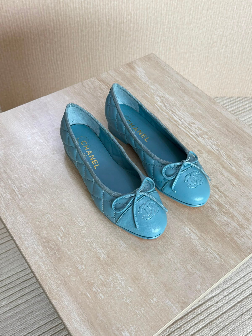 Chanel Washed Out Denim Quilted Ballet - 10