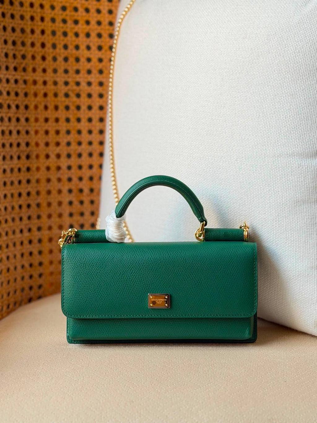 Dolce & Gabbana Leather Sicily Wallet on Chain Bag