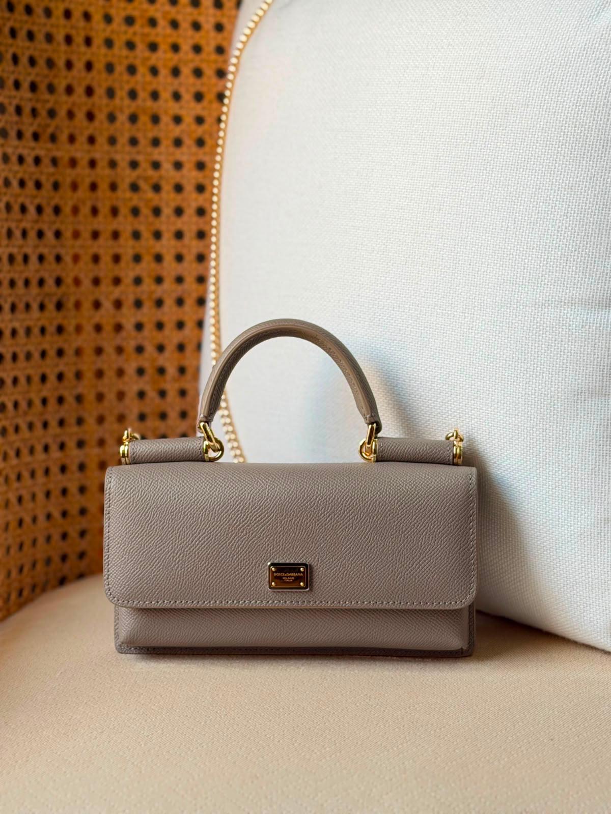 Dolce & Gabbana Leather Sicily Wallet on Chain Bag - 2