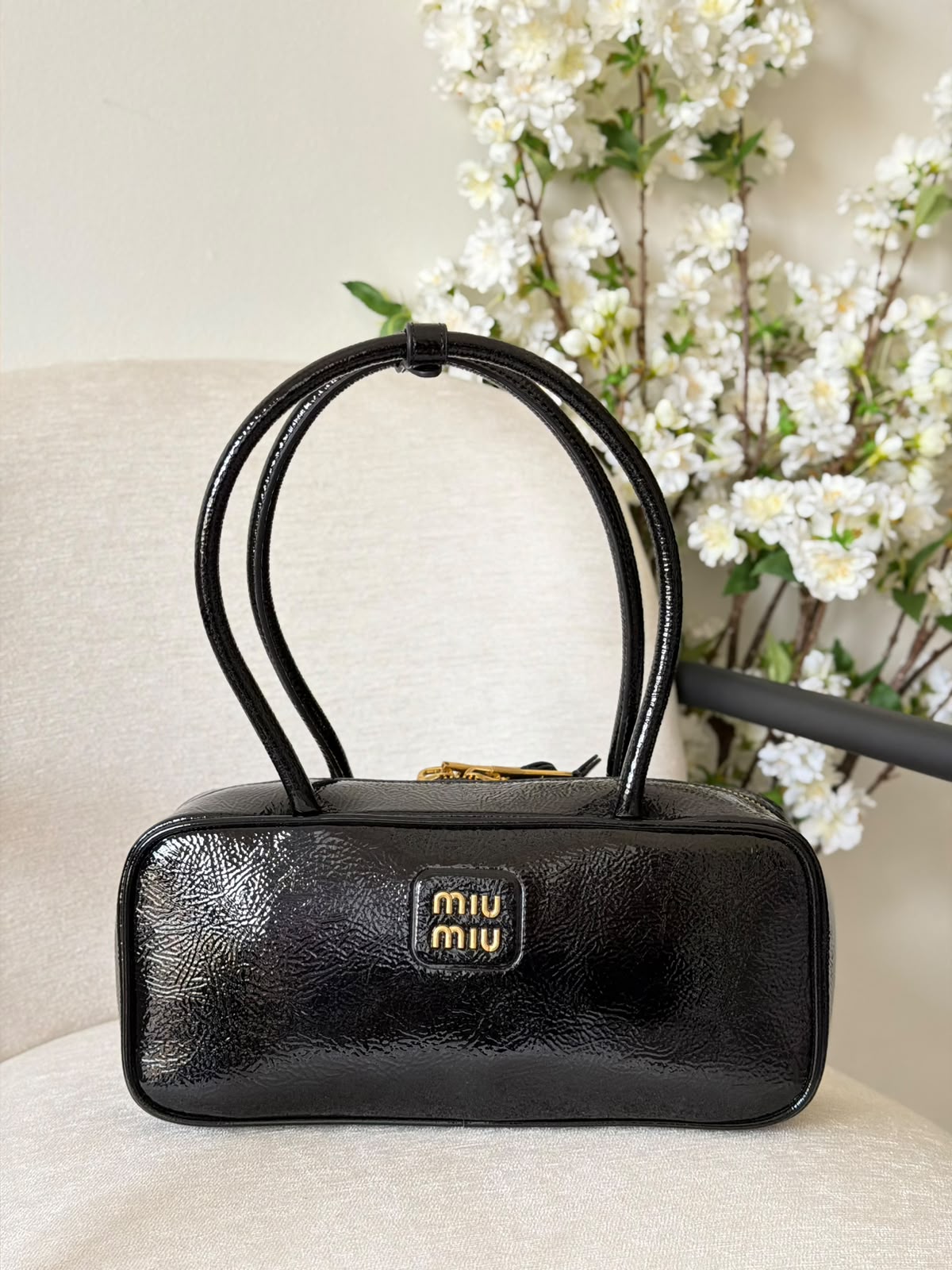 Miu Miu Leather Patchwork Beau Bag - 5