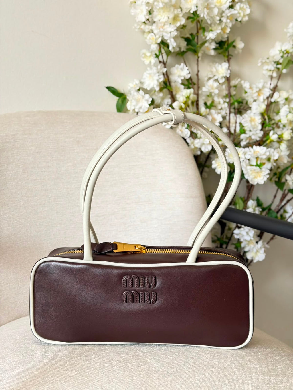 Miu Miu Leather Patchwork Beau Bag - 4
