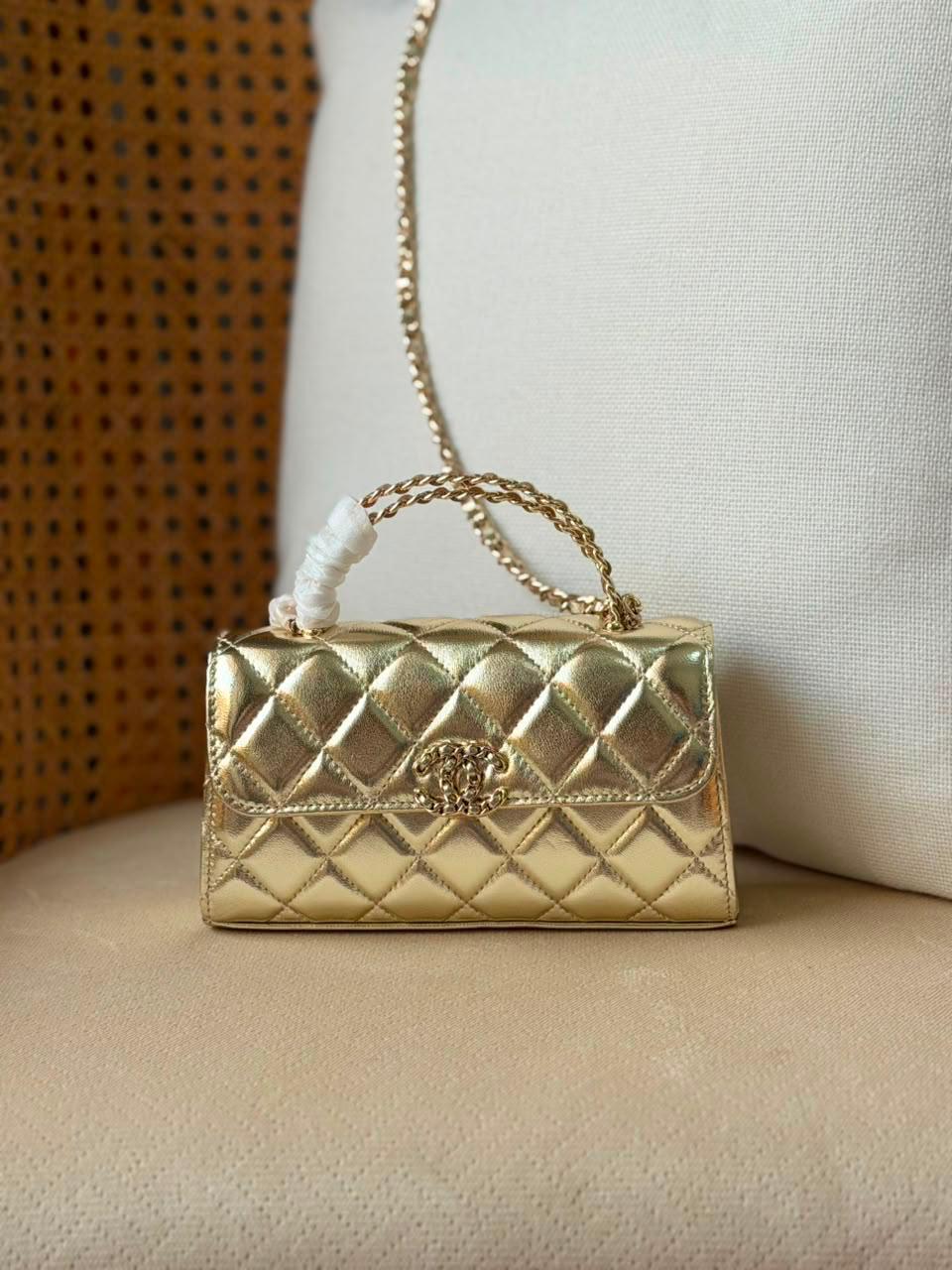 Chanel 25S Calfskin Kelly Clutch with Chain - 4