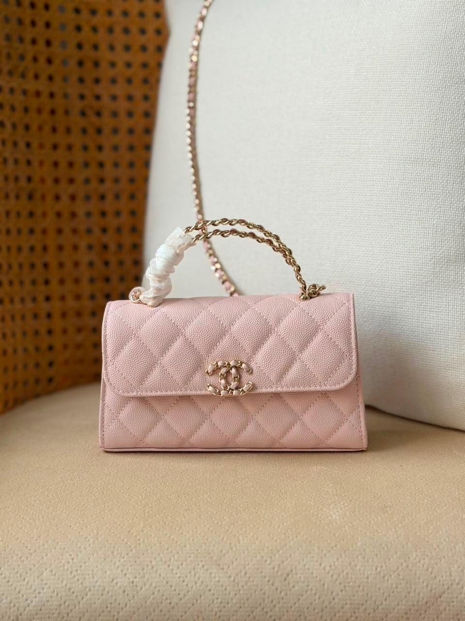 Chanel 25S Calfskin Kelly Clutch with Chain