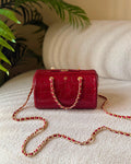 Chanel Crocodile-Embossed Calfskin Clutch with Chain