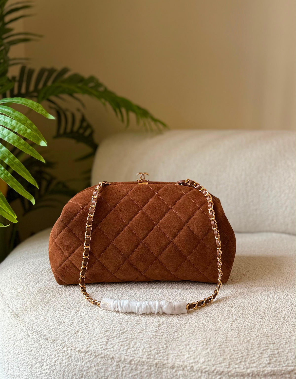 Chanel Clutch with Chain Suede Calfskin