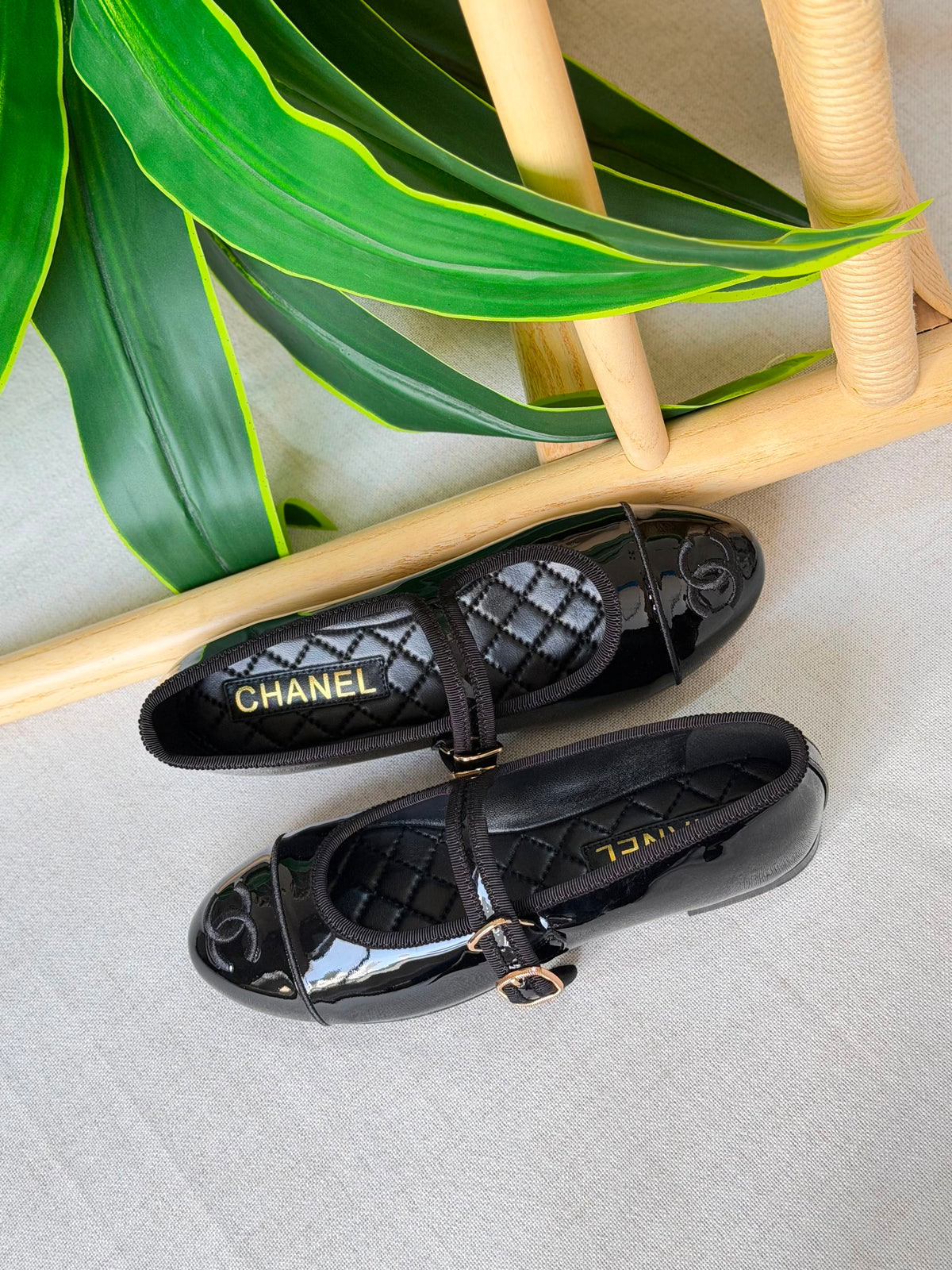 Chanel Lambskin Mary Jane Ballet Flats - 3