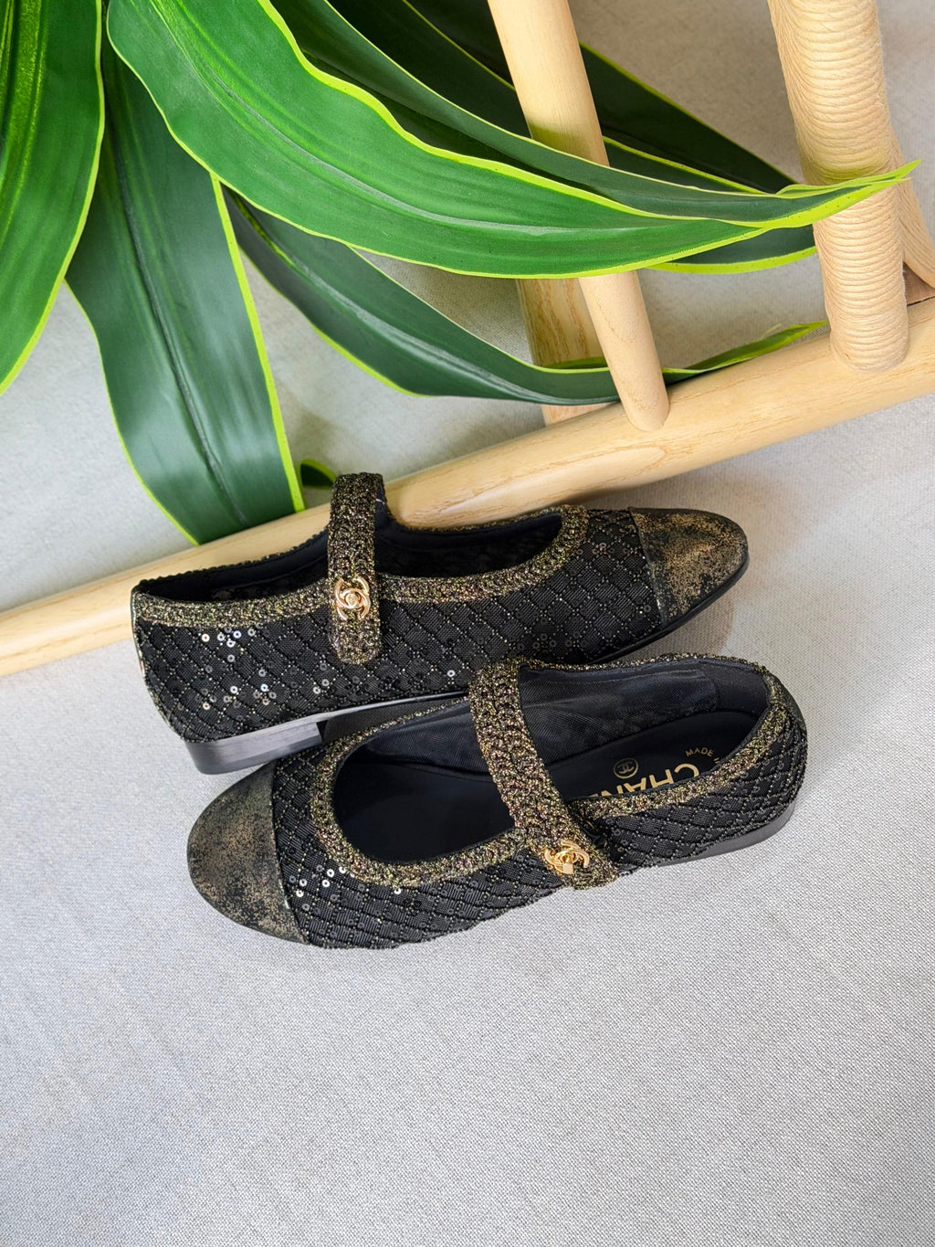 Chanel Sequined Mary Jane Ballerinas - 2