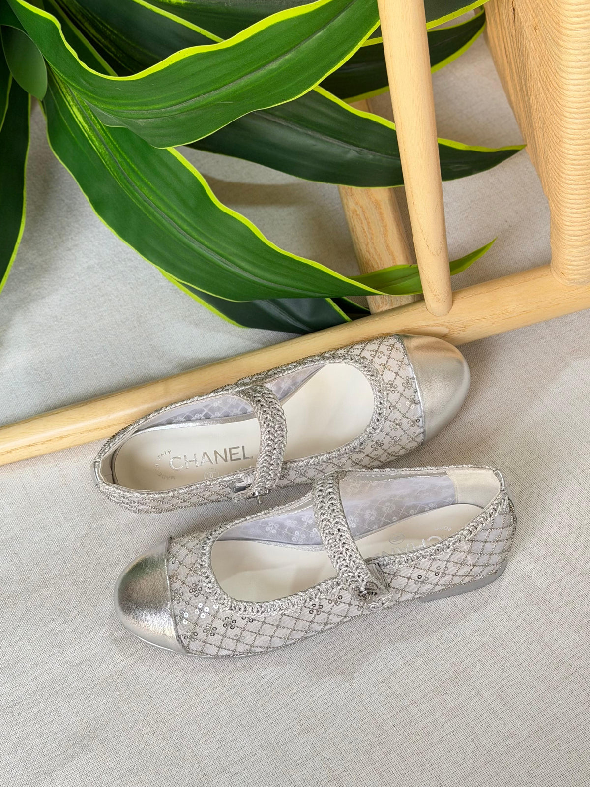 Chanel Sequined Mary Jane Ballerinas - 5