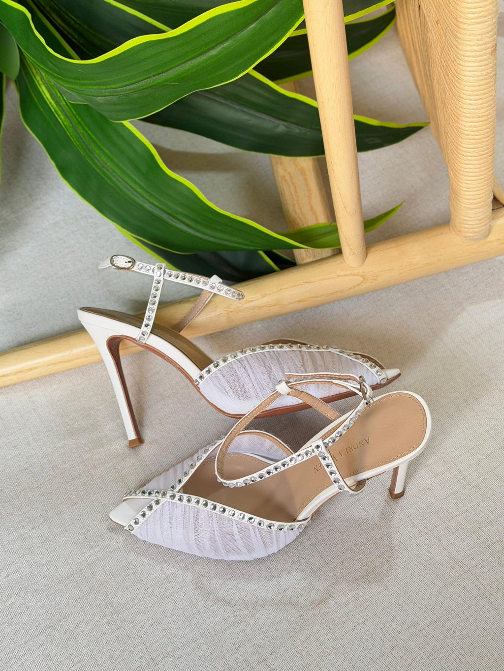 Andrea Wazen Katy 105 Crystal Sandals - 3