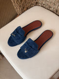 Loro Piana Summer Charms Flat Slides