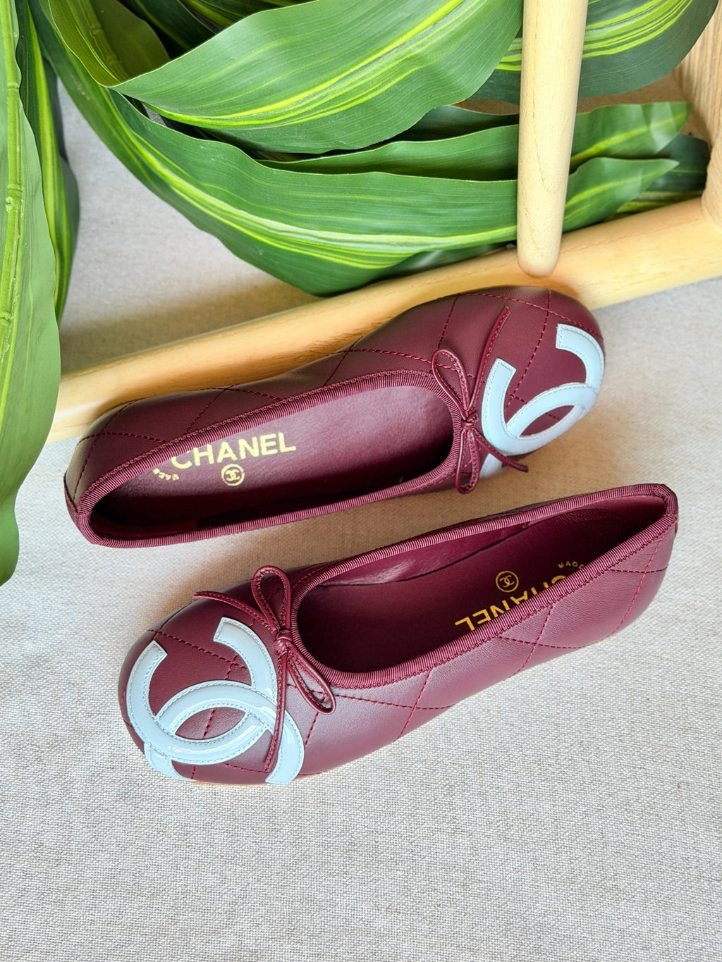 Chanel Quilted CC Ballet Flats
